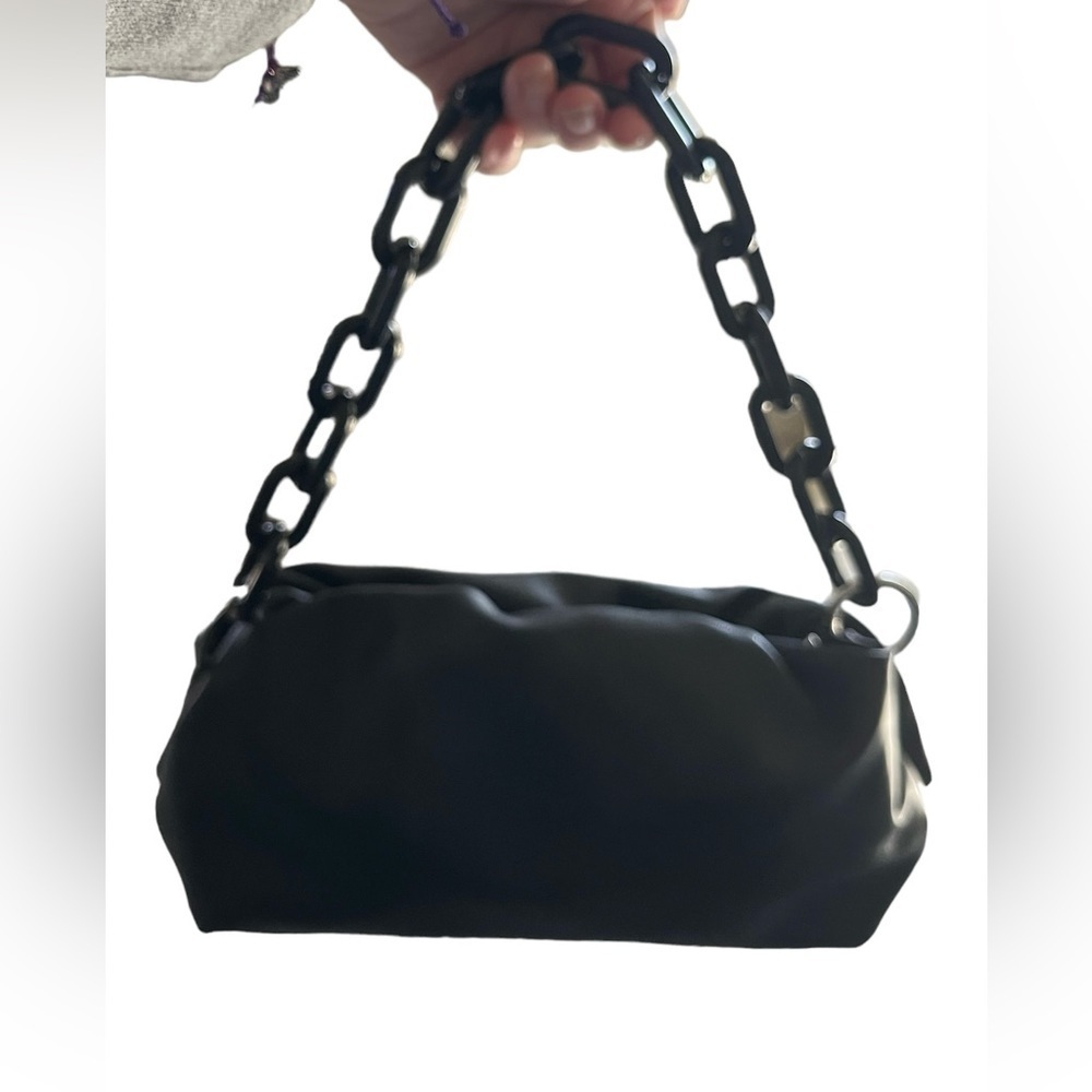 NWOT Black Faux Leather Purse (great for prom or wedding)